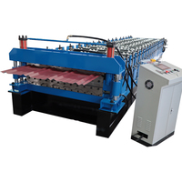 Machine de formage de rouleaux de toiture en tôle de fer pressée à double couche en acier profilé en zinc pour la fabrication de tuiles de toiture vitrées