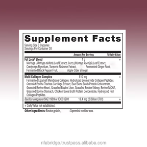 Cápsulas de pérdida de peso herbal de colágeno múltiple con logotipo personalizado con extracto de hoja de Moringa natural ayuda a los adultos a promover el control del apetito - Product Image 6