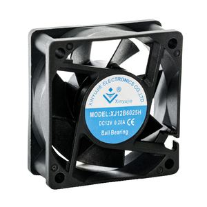 Ventilateur axial CC sans balais 6025 60x60x25mm 12/24V PWM à démarrage progressif et protection contre les impédances pour borne de recharge de nouvelle énergie - Product Image 1