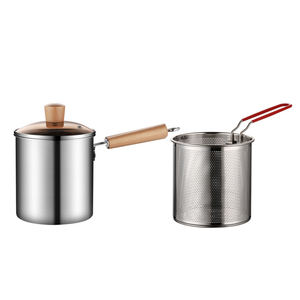 Ensemble de friteuse en acier inoxydable 304 <span class=keywords><strong>avec</strong></span> panier à friture <span class=keywords><strong>passoire</strong></span> à <span class=keywords><strong>pâtes</strong></span> Pot Tempura pour cuisinière à induction - Product Image 2