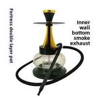 Nouveau Narguilé Arabe Métallique Luxe Léger, Narguilé Chic de Bar Arabe, Ensemble de Narguilé Lumineux Coloré