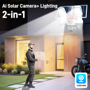 4-Screen AOV Solar CCTV Home Yard Garden Farm Garage <b>Wireless</b> <b>Security</b> <b>Camera</b> 24H Record Motion Detection Pan-Tilt V380 Pro - Product Image 5