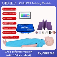 Maniquí anatómico de plástico CPR de 10 pulgadas, versión de tableta, modelo médico de entrenamiento para escuelas y hospitales, primeros auxilios