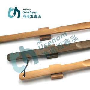 磁気シューホーンロングハンドル木制靴ホーン靴リフターロゴ付き - Product Image 6