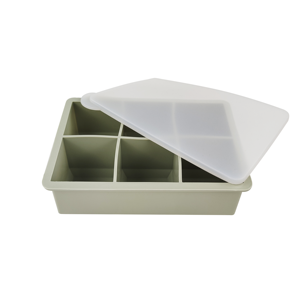 Moule à glaçons carré en silicone à <span class=keywords><strong>6</strong></span> grilles avec couvercle pour les boissons au bar et les fêtes Boîte à glaçons en silicone pour enfants - Product Image 2