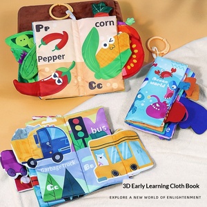 Libro <span class=keywords><strong>de</strong></span> tela transfronterizo superventas <span class=keywords><strong>para</strong></span> bebés <span class=keywords><strong>de</strong></span> 0 <span class=keywords><strong>a</strong></span> 3 <span class=keywords><strong>a</strong></span>ños, juguete <span class=keywords><strong>de</strong></span> animales tridimensional <span class=keywords><strong>de</strong></span> poliéster resistente <span class=keywords><strong>a</strong></span> desgarros, libro temprano. - Product Image 4