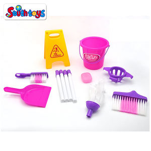 Ensemble de nettoyage pour enfants <span class=keywords><strong>chariot</strong></span> à jouets avec mini panneau de bureau <span class=keywords><strong>balai</strong></span> en plastique balayage jeu de rôle éducatif amusant pour les enfants - Product Image 3