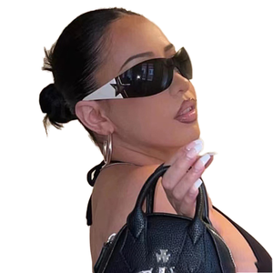 Gafas de Sol Creativas con Logotipo de Estrella de Cinco Puntas, Montura Integrada sin Marco, Nueva Tendencia, Lentes Ópticas UV400, Montura de PC - Product Image 1