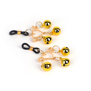 ที่หนีบหัวนมรูประฆังพร้อมจี้หัวใจและกระดิ่งสำหรับเล่นกับ BDSM - Product Image 4