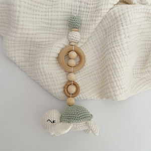 Juguete de ganchillo para bebé, colgante de ganchillo para bebé, arco de juego, gimnasio de bebé con Tortuga, medusas, pulpo, ballena, juguete - Product Image 3