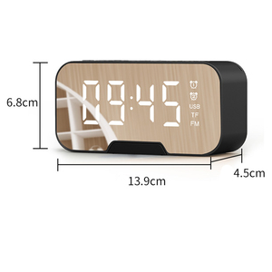 FM Radio Music <strong>Alarm</strong> <strong>Clock</strong> <strong>With</strong> <strong>Motion</strong> <strong>Sensor</strong> Multifunctional Mirror Led Digital Desktop <strong>Clock</strong> <strong>With</strong> Thermometer Calendar - Product Image 6
