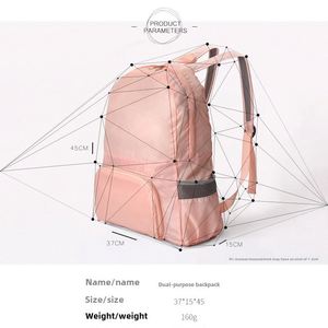 Versatile Folding Dualshoulder <b>Backpack</b> for Sports Outdoor Leisure Waterresistant Adsprintable Polyester Bag - Product Image 3