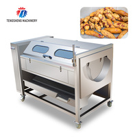 (TS-M600) Industriële Groenten En Fruit Peeling Machine/Aardappel Wortel Gember Dunschiller En Wasmachine Machine
