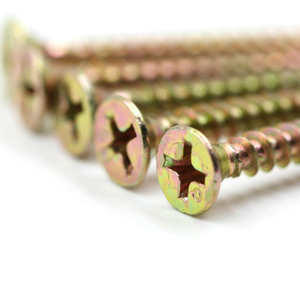 <span class=keywords><strong>Din</strong></span> 7962 phẳng đầu kẽm mạ thép không gỉ ván vít cho đồ nội thất màu vàng số liệu và inch Hệ thống đo lường - Product Image 3