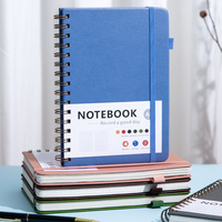 Carnet à spirales personnalisé avec logo d'entreprise, en PU, avec bande élastique, pour la promotion des entreprises