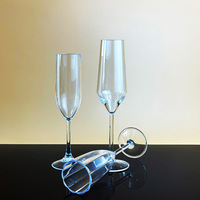 Logo personnalisé Couleur 240ml Verres à flûte à champagne en plastique de luxe écologique Gobelets