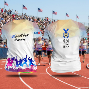 OEM/ODM servicio personalizado logotipo diseñador correr rápido manga corta Camisetas maratón carrera deporte sublimación impresa camiseta - Product Image 1