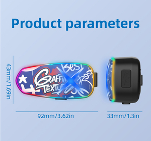 Auriculares para casco de motocicleta, grafiti personalizado, asistente de voz, luz de ambiente encendida y apagada, K15 - Product Image 5