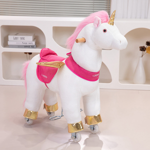 Nouveaux jouets chauds cheval mécanique à vendre <span class=keywords><strong>licorne</strong></span> <span class=keywords><strong>en</strong></span> peluche rose cheval à <span class=keywords><strong>bascule</strong></span> tour sur jouets - Product Image 6