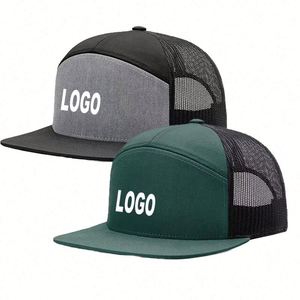 Custom 7 Panel Terry Mesh Hand Embroidery Fruit Pattern Digital Printing Camo Snapback Trucker Hat - Product Image 1