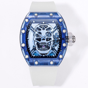 Reloj de Lujo Transparente de Alta Gama para Hombre, Ideal para Eventos de Música Rock, Reuniones de Motociclistas y Noches Informales - Product Image 1