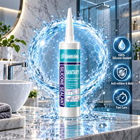 Mastic silicone transparent de haute qualité pour sanitaires de salle de bain 300ml – Idéal pour douche, baignoire, lavabo, toilettes, carrelage et verre
