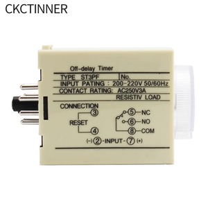 CKCTINNER ST3PF รีเลย์หน่วงเวลา 24VDC แบบหน่วงเวลาปิด พร้อมฐานในตัว - Product Image 3