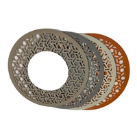 Grand napperon rond en cuir tissé de haute qualité, résistant à la chaleur, tapis de bureau