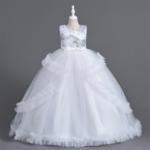 Abito da <span class=keywords><strong>Cerimonia</strong></span> per Ragazze 12-13 Anni, Stile Principessa, Lunghezza al Ginocchio, in Raso con Applicazioni, per Damigelle, Feste e Matrimoni - Product Image 2