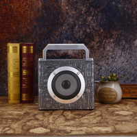 Mini Boombox sans fil portable avec son surround, haut-parleur BT5.0 avec lumières LED RVB, prise en charge de la carte USB/TF, sortie 5W