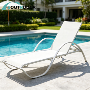 Chaise longue portable <span class=keywords><strong>en</strong></span> <span class=keywords><strong>aluminium</strong></span> pour lit <span class=keywords><strong>de</strong></span> soleil <span class=keywords><strong>en</strong></span> maille pour <span class=keywords><strong>jardin</strong></span> <span class=keywords><strong>de</strong></span> plage <span class=keywords><strong>en</strong></span> plein air ou cour d'hôtel - Product Image 1