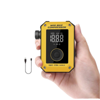 Compresseur de pneus de vélo automatique 150 PSI, mini pompe électrique sans fil de type C avec affichage numérique LED, idéal pour le cyclisme sur route et VTT
