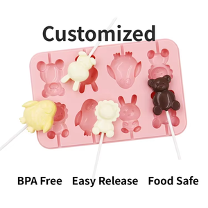 Moule à sucettes en silicone alimentaire antiadhésif sans BPA, outils de pâtisserie, compatible four et lave-vaisselle - Product Image 2