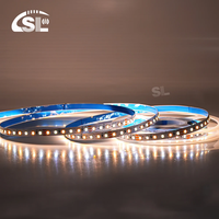 Bande lumineuse LED intelligente connectée USB 5M/10M 2835 12V 8mm CCT Trois Couleurs avec Ra 80 Corps en Cuivre pour Miroir de Salle de Bain 120 LED/m