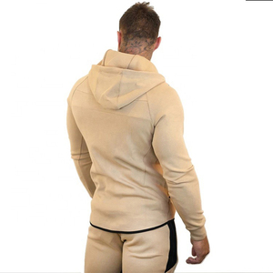 Sudadera con capucha extragrande de algodón para hombre, 500 g/m², de forro polar grueso, con cremallera completa y diseño de cremallera. - Product Image 5