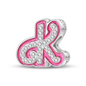 Colgante <span class=keywords><strong>de</strong></span> Corazón Rosa con Circones y Cuentas <span class=keywords><strong>de</strong></span> 26 <span class=keywords><strong>Letras</strong></span>, Chapado en Oro Rosa/Plata, Joyería DIY Unisex para Uso Diario - Product Image 3