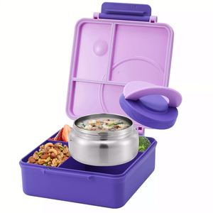 <b>Plastic</b> Insulated Bento Lunch <b>Box</b> for Kids with Leak Proof Vacuum Insulated Food Jar - Product Image 2