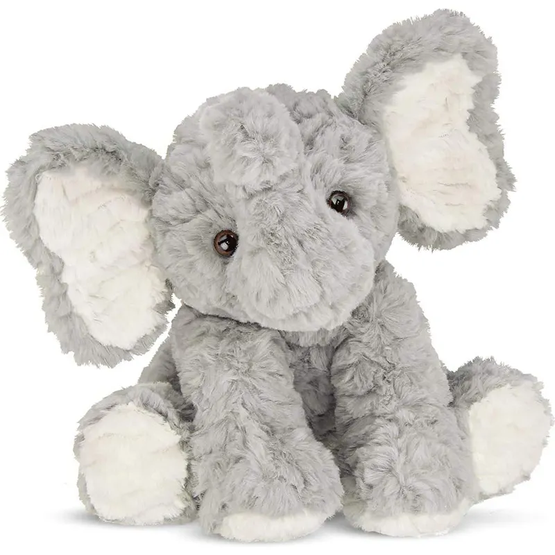 Wholesale Factory Custom Jungle Animal Plush Toys Children's Student Gifts Soft Stuffed Gray Elephant Plush Animal Toys