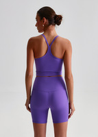 Ensemble deux pièces de sport pour femme, short taille haute, vêtements de sport de marque personnalisée