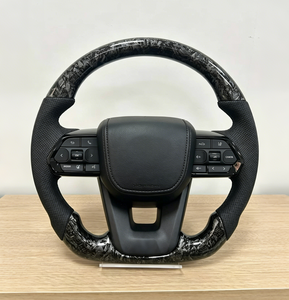 Volant de voiture en cuir et fibre de carbone noir pour <span class=keywords><strong>Toyota</strong></span> Land Cruiser LC79 LC76 LC300 2007-<span class=keywords><strong>2021</strong></span> GR FJ79 Accessoires de voiture - Product Image 2