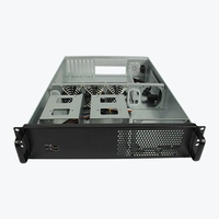 Châssis de serveur industriel 2U en rack avec alimentation ATX, profondeur 550 mm, 7 emplacements PCIe, ventilateur, stock pour GPU