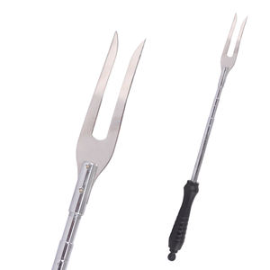 휴대용 경량 핫도그 포크 텔레스코픽 폴 스테인리스 스틸 플라스틱 핸들 <span class=keywords><strong>BBQ</strong></span> 포크 텔레스코픽 로드 바베큐용 - Product Image 2