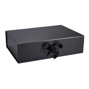 New Design Black Rigid Cardboard Magnetic Closure <b>Square</b> Gift Box Flip Top PVC Window Folding Cardboard Box Face Cream Embossed - Product Image 5