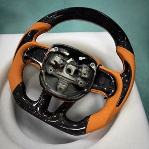 Volant sport en carbone forgé avec LED et surpiqûres, conçu pour les modèles sport <span class=keywords><strong>Dodge</strong></span> <span class=keywords><strong>Challenger</strong></span> SRT <span class=keywords><strong>RT</strong></span> M6 X4 1 Series X3 M2 - Product Image 3