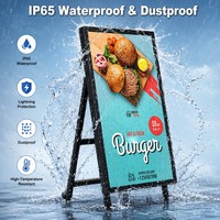Pantalla Digital para Exteriores con Marco en A, IP65, Laminación Completa, Cristal Antideslumbrante, Soporte Publicitario LCD Inteligente