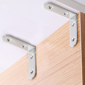 Stainless Steel Corner <b>Bracket</b> L Shape <b>90</b> <b>Degree</b> Shelf Support Connector Durable Wardrobe Hardware - Product Image 4