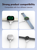 Dropshipping 2024, montre connectée 3W, charge magnétique sans fil pour Galaxy Watch 3/4/5/6/7, logo personnalisé, produits phares 2024