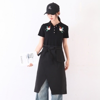 Celemek Pendek Kustom Logo Restoran untuk Pelayan, Koki, dan Pekerja Hotel, Salon Kecantikan, dan Barber, Anti Kotor