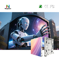 Panneau d'affichage numérique LED 3D à vision directe P2.97 pour l'extérieur, écran vidéo incurvé pour la publicité