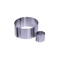 Cercle à mousse réglable en acier inoxydable, résistant à la chaleur, compatible lave-vaisselle, démoulage facile, système de verrouillage rapide, s'adapte à diverses tailles de gâteaux